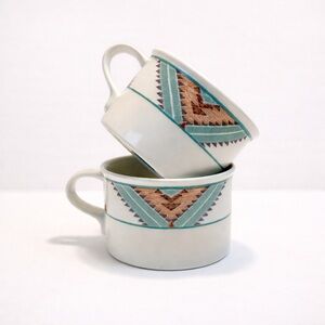 Mikasa Santa Fe Mugs – Set of 2 | Southwestern Vintage Decor